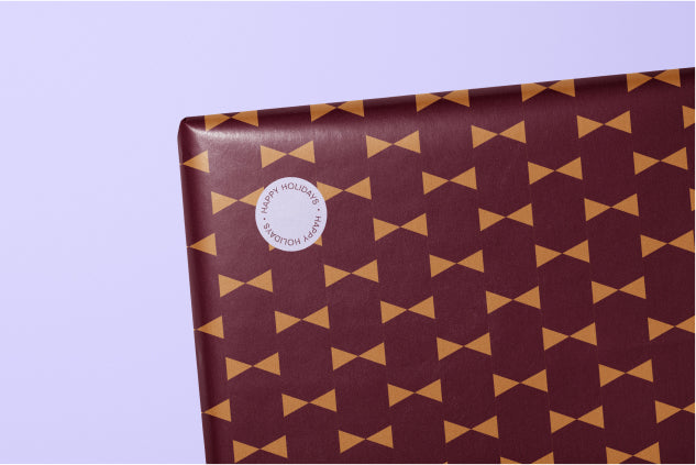 Burgundy + Caramel · Festive Wrapping Paper