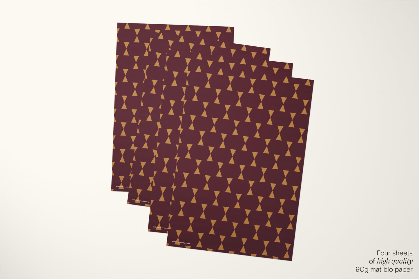 Burgundy + Caramel · Festive Wrapping Paper