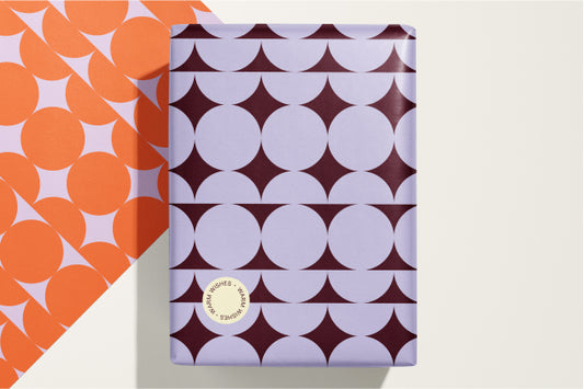 Lavender + Burgundy · Festive Wrapping Paper